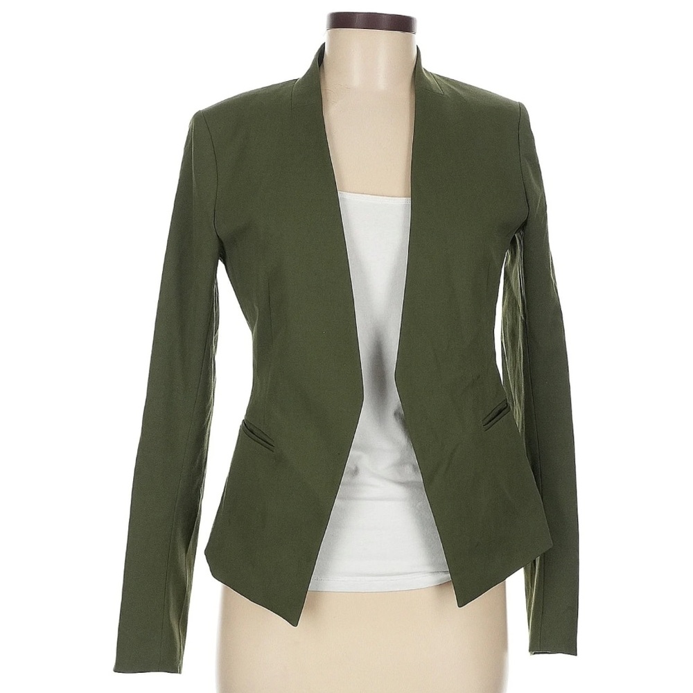 Theory Green Blazer Modern Tailored Suit Jacket